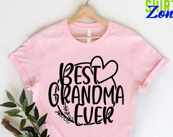 Best Grandma Ever Shirt,Gift for Grandma,Grandma Heart Shirt,Worlds Best Grandma,Nana T-Shirt,Birtday Grandma Shirt,Baby Announcement Tee