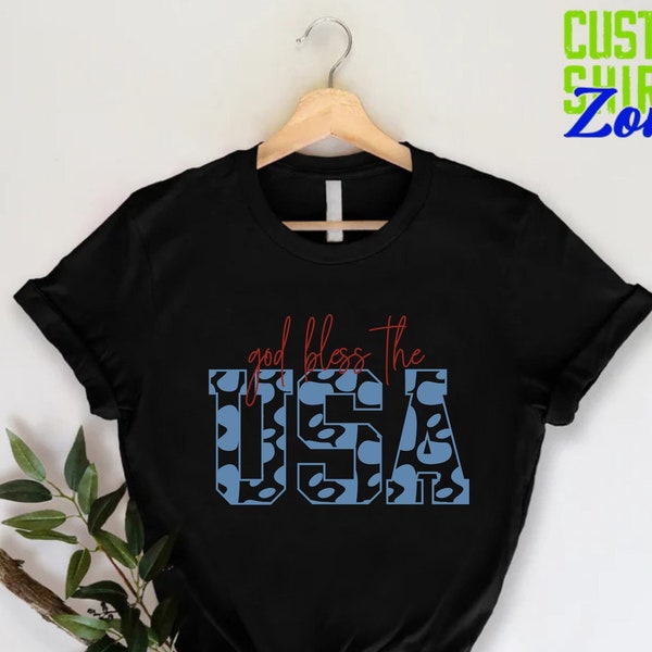 God Bless The USA Shirt,4th Of July Women Tshirt,Independence Day,Freedom Shirt,God Bless America Tee,4th Of July Shirt,Christian Gift
