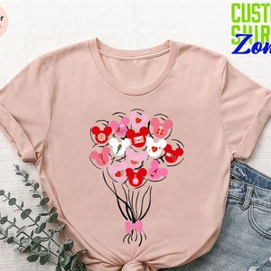 Valentines Day Shirt, Disney Balloon T-Shirts, Disney Valentine Tee, Valentines Balloons Gifts, Gift Ideas For Girlfriend and Boyfriend