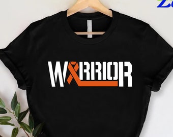 Kidney Cancer Warrior Shirt, Cancer Awareness Tees, Cancer Fighter Gift, Kidney Cancer T-shirt, Orange Ribbon Survivor Shirt, Chemo Gift Tee