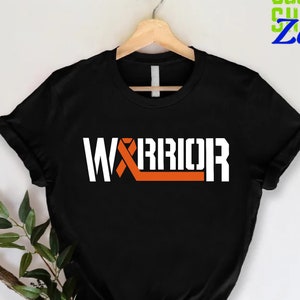 Kidney Cancer Warrior Shirt, Cancer Awareness Tees, Cancer Fighter Gift, Kidney Cancer T-shirt, Orange Ribbon Survivor Shirt, Chemo Gift Tee