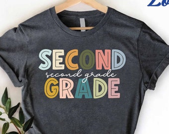 Second Grade Teacher Shirt,Kids School Shirt, 2nd Grade Team T-shirt, Matching Second Grade Crew Shirt, Back to School Apparel, Teacher Gift