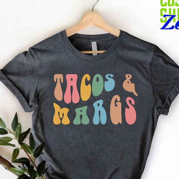 Tacos and Margaritas Shirt,Groovy Cinco De Mayo Shirt,Taco Lover Gift,Mexican Party Shirt, Funny Food Shirt, Fiesta Party Shirt, Mexican Tee