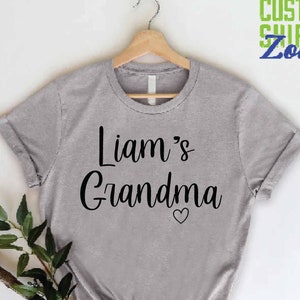 Custom Grandma Shirt, Grandma Reveal Gifts, Personalized Grandma T Shirt, Grandma Announcement Shirt, Grandma Heart Shirt, New Grandma Shirt
