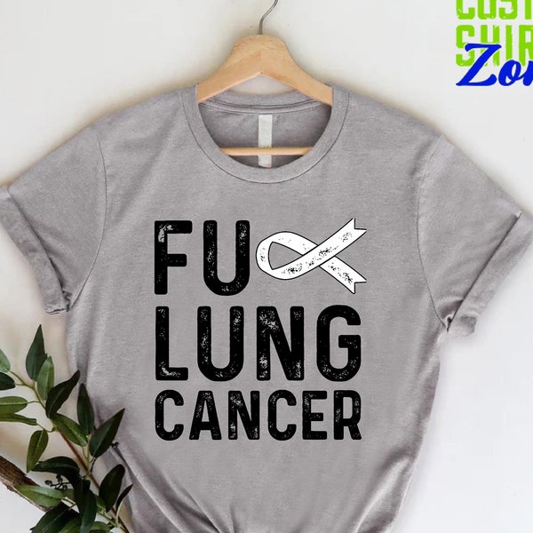Vintage Lung Cancer Shirt, Fuck Lung Cancer, Lung Cancer Awareness T-shirt, Lung Cancer Warrior Gift, Support Cancer Squad, Heal Cancer Tee