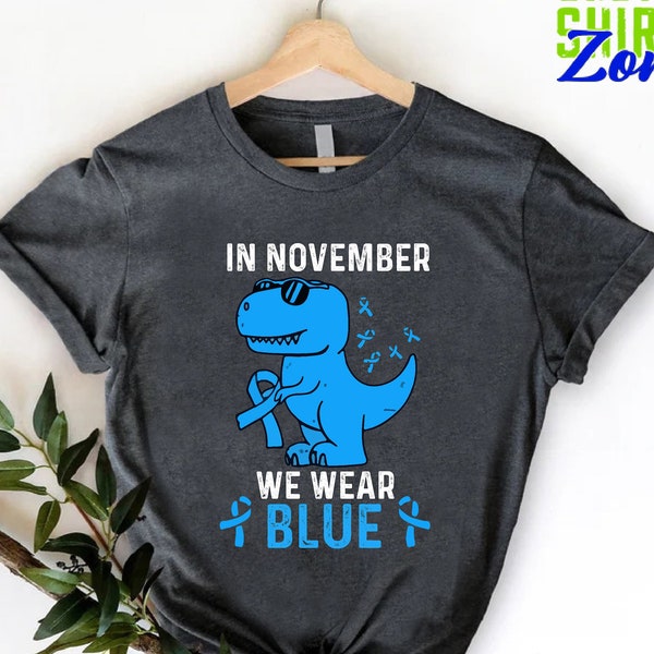 Diabetes Awareness T-Shirt,Type 1 Diabetes Gift for Kids, In November We Wear Blue, Family Diabetes Support Shirt, Diabetes Shirt, T1D Shirt
