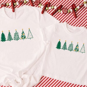 Christmas Shirt, Christmas Trees Shirt, Women Christmas Shirt, Cute Christmas Shirt, Christmas Gift for Ladies, Girls Christmas Shirt