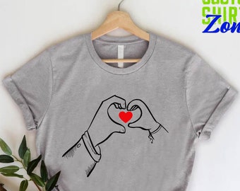 Father Daughter Heart Hands Shirt, First Father's Day Gift