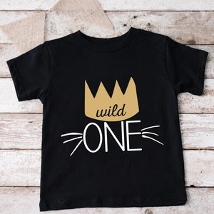 Wild One First Birthday Shirt,Where The Wild Things Are One King,Funny 1st Birthday Tee,Toddler & Youth Birthday Gift,Cute Birthday Shirts