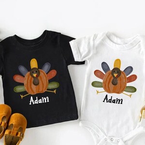 Custom Boy Thanksgiving Tee, Personalized Kids Fall Gift, Boys Thanksgiving Outfit, Turkey Shirt For Toddler Boy,Thanksgiving Shirt for Kids
