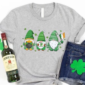 St Patrick&#39;s Day Gnomes Shirt, Irish Women Shirt, Women&#39;s St Patricks Day Shirt, St Patricks Day Gift, St Pattys T-shirt, Gift For Irish
