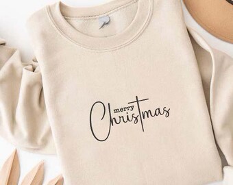 Christian Christmas Sweatshirt, Religious Holiday Crewneck, Faith Based Cross Sweater