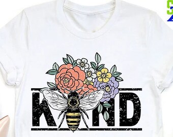 Bee Kind Shirt, Vintage Retro Be Kind, Kindness Shirt, Birthday Gift, Teacher Gift, Teacher's Day Gift, Cute Shirt for Women, Summer Shirt