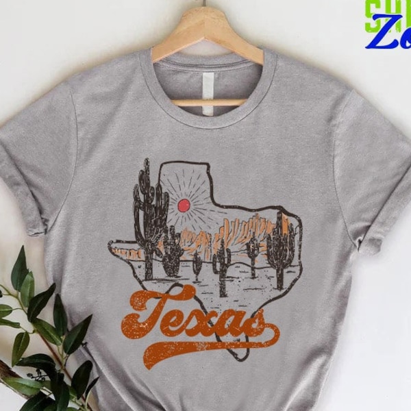 Vintage Texas Shirt, Desert Graphic Tee, Western Shirt, National Park Tee, Western Cowboy Shirt, Cactus Shirt, Cowgirl Graphic Tee, Boho Tee
