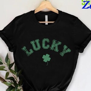 Vintage Irish st patricks day Shirt,St Patty&#39;s Day Lucky Shamrock Gift,Womens St Pattys Shirt,Four-leaf clover Tee,Luck St Paddy Green Shirt