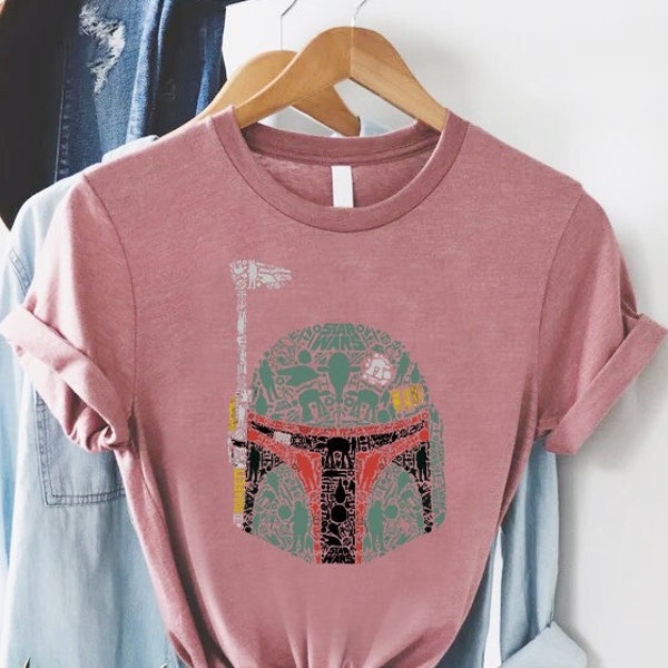 Star Wars Tshirt,Boba Fett Helmet Shirt,Star Wars Tee,Star Wars Fan Gift,Star Wars Day 2023,Disneyland Vacation Gift,Gift for Birthday