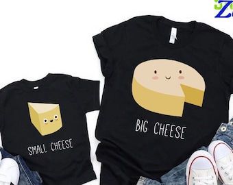 Father and Son Matching T-shirts,Dad and Daughter Shirts, Cheese Matching Shirts, Funny Matching Shirt for Daddy and Baby, Father's Day Gift