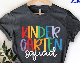 Kinder Squad Shirt, Kindergarten Teacher Shirt, Back to School Gift, Kindergarten Team T-Shirt, Teacher Appreciation Shirt,Kindergarten Crew