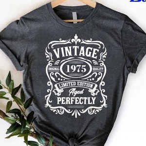 Vintage 1975 T-Shirt,1975 Birthday Clothing,Vintage 1975 Birthday Gift,50th Birthday Shirt,50th Birthday Men Shirt,Fabulous 50th Party Shirt