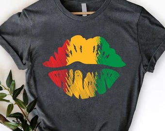 Juneteenth Lip Shirt, Black History Month Graphic Tee, African Pride Top