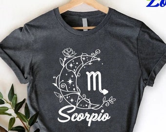 Celestial Scorpio Shirt, Scorpio Zodiac Gift, Birthday Girl Gift, Zodiac Horoscope Tee, Scorpio Gift, Birthday Girl Shirt, Astrology Scorpio