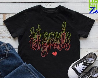 First Grade Shirt,1st Grade Shirt,Back To School Shirt,Hello First Grade Kids Shirt,1st Grade Student Shirt,First Grade Crew,1st Grade
