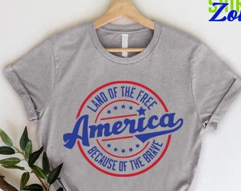 Land Of The Free – America T-Shirt, Patriotic Independence Day Tee