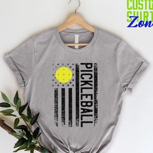 Pickleball American Flag,Pickleball Gift for Men,Pickleball Gift for Grandpa,Pickleball Player Tee,Pickleball Team Shirt,Pickleball Dad Tee