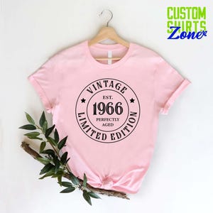 Vintage Birthday Shirt, 1966 Birthday T-shirt, Birthday Gift for Men and Women, 60th Birthday Shirt, 60th Birthday Gift, Birthday Party Tee image 4