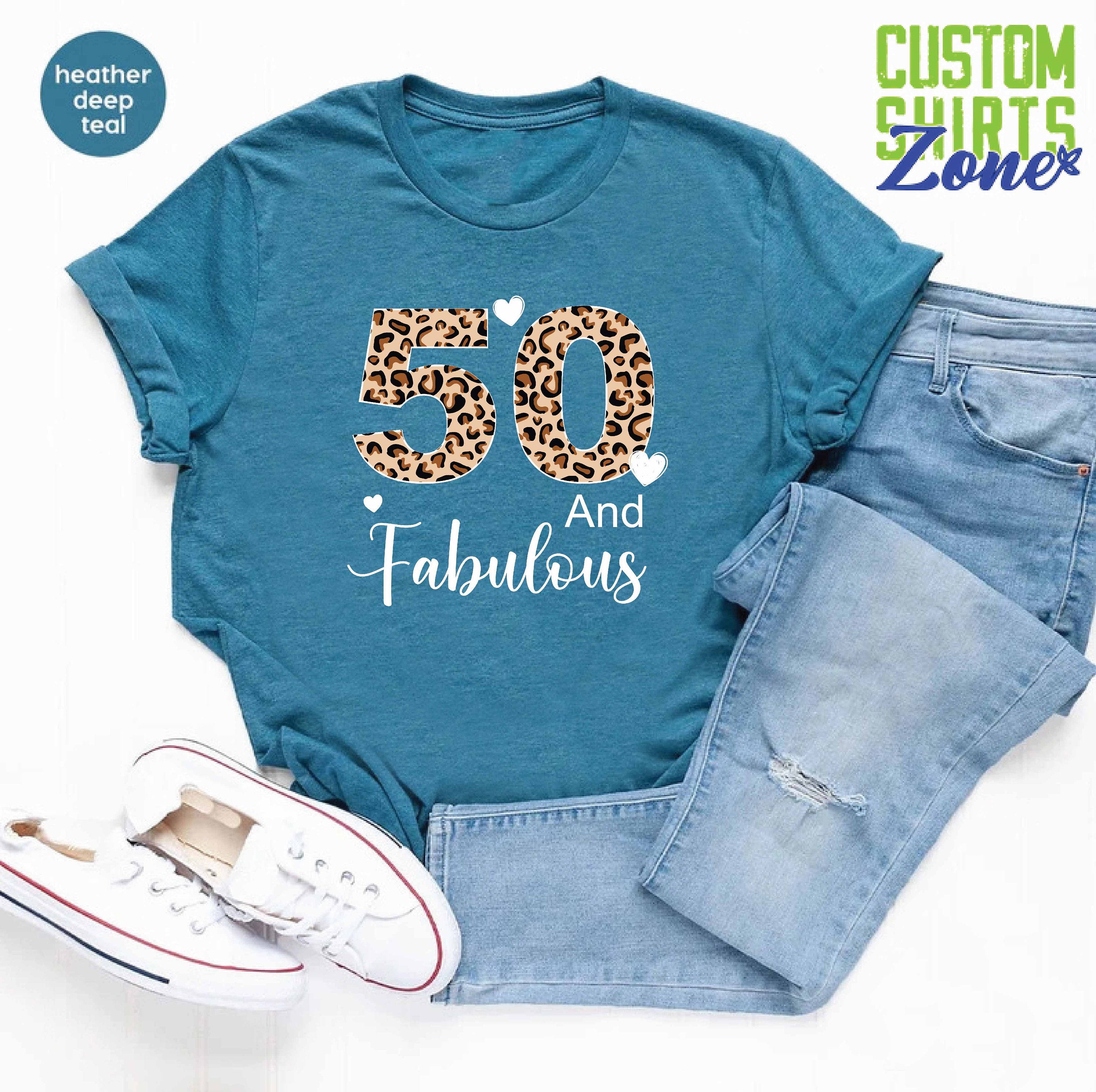 Discover 50 and Fabulous Shirt, 50th Birthday Women Shirt, 50th Birthday Party T-Shirt