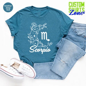 Celestial Scorpio Shirt, Scorpio Zodiac Gift, Birthday Girl Gift, Zodiac Horoscope Tee, Scorpio Gift, Birthday Girl Shirt, Astrology Scorpio image 8