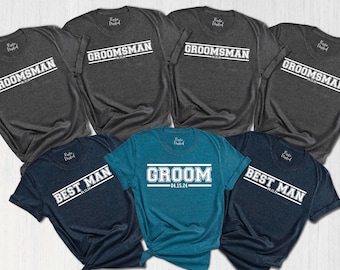 Custom Groom Group Shirt,Groomsmen Proposal Gift,Wedding Party Gift,Bachelor Party Tee,Groom Tshirt,Personalized Grooms Man,Groom Gift Tee
