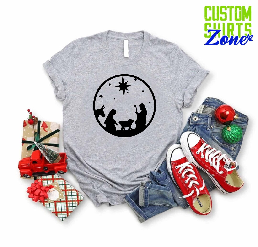 Christian Shirt,nativity Scene Shirt,christmas Nativity Shirt,true