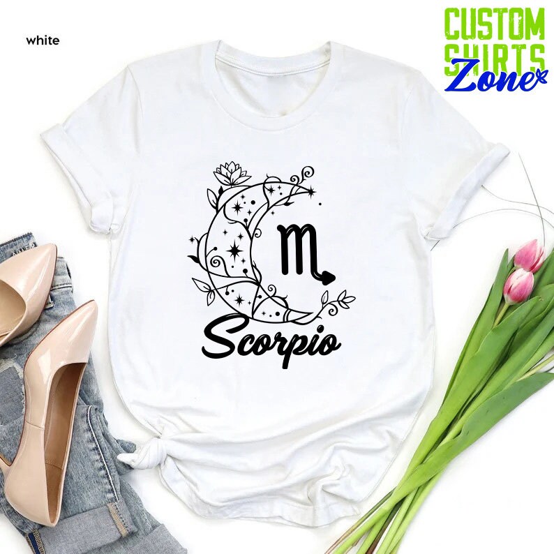 Celestial Scorpio Shirt, Scorpio Zodiac Gift, Birthday Girl Gift, Zodiac Horoscope Tee, Scorpio Gift, Birthday Girl Shirt, Astrology Scorpio image 7