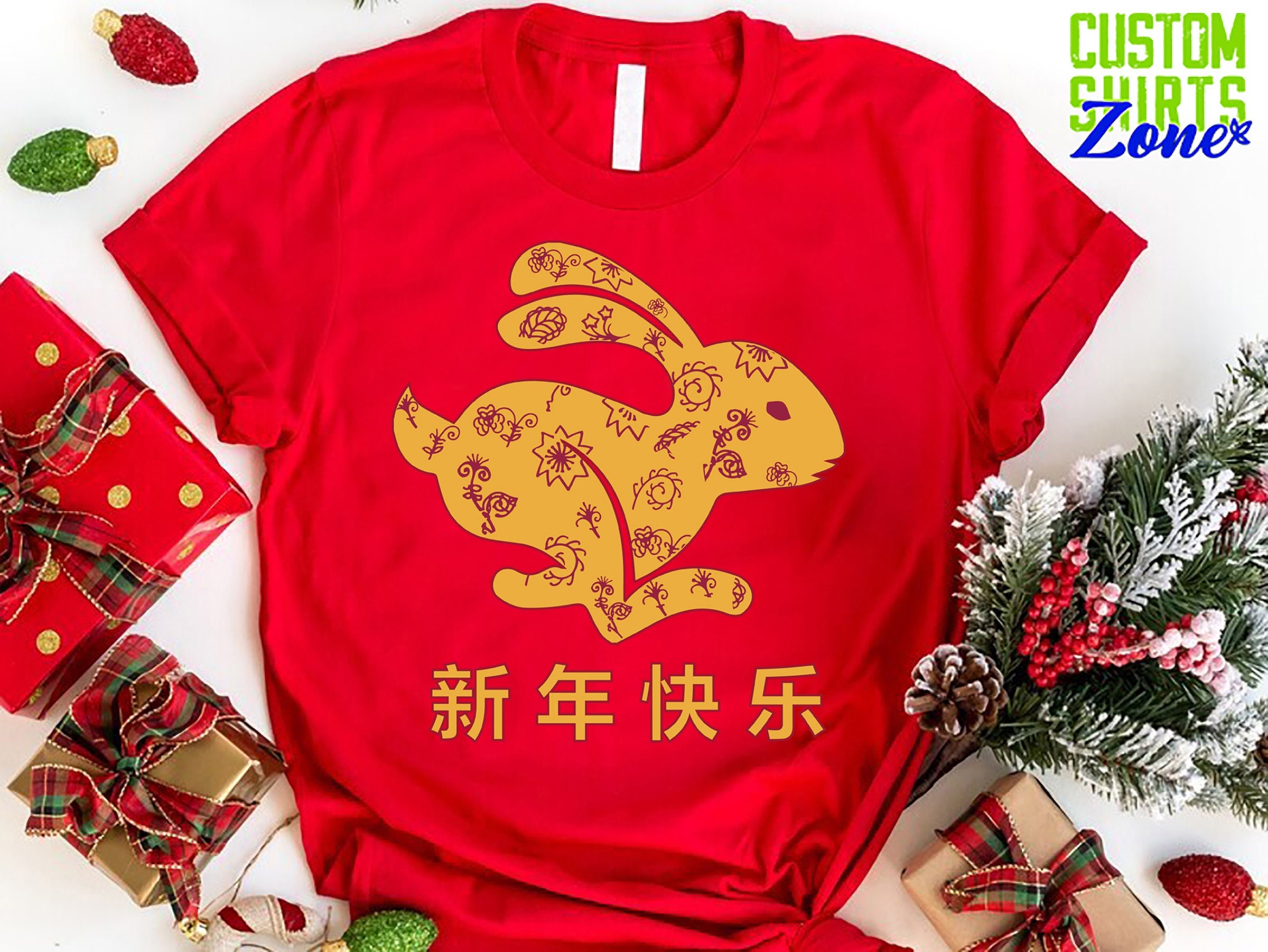 Year of The Rabbit Shirt, Chinese New Year Gift, Lunar New Year T
