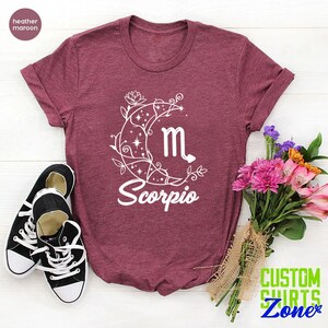 Celestial Scorpio Shirt, Scorpio Zodiac Gift, Birthday Girl Gift, Zodiac Horoscope Tee, Scorpio Gift, Birthday Girl Shirt, Astrology Scorpio image 9