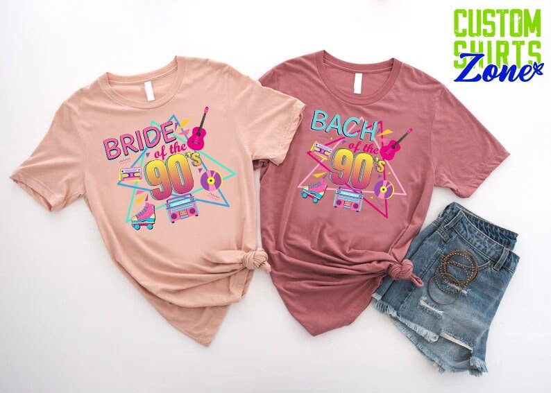 90s Wedding Party Shirt,90s Bride Shirt,90s Bach Shirts,Retro Bachelorette Shirts,90s Theme Bachelorette Party,Girls Tee,Friend Party Shirts image 1