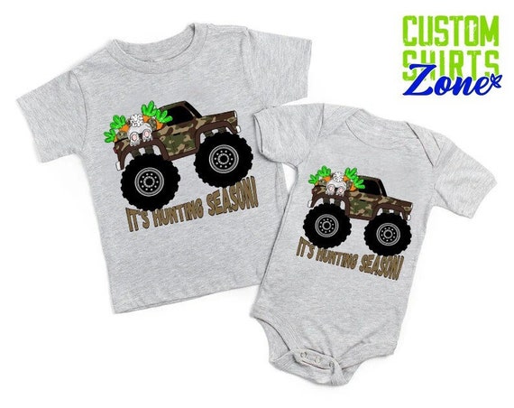 Easter Truck Hunting Shirt,Hunting Easter Tee For Boy,Camo Gift Toddler Boy,Trucker Baby Bodysuit,Easter Hunting Camo Baby,Bunny Trucker Tee