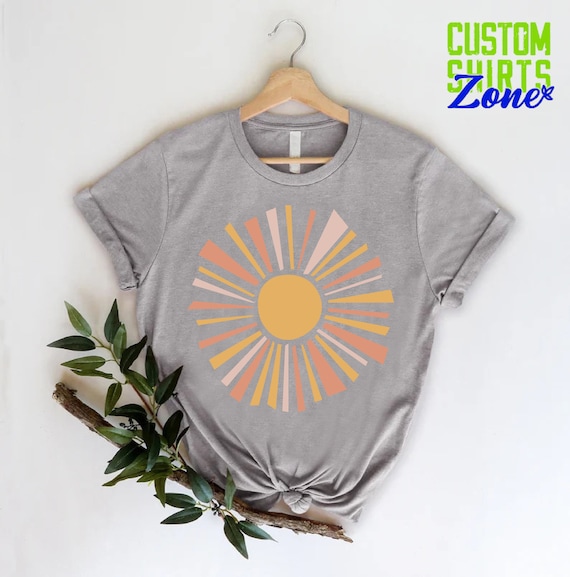Sunshine Pattern Shirt,Sun Shirt Women Girl,Summer Vacay T-shirt,Girls Summer Trip Shirts,Beach Vacation,Beachy Vibes Tee,Retro Summer Time