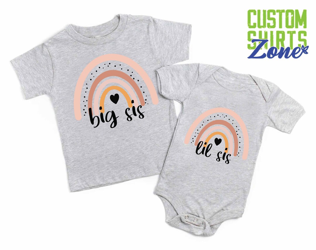 Sisters Matching Shirt Big Sis Lil Sis T Shirt Big Sister Etsy