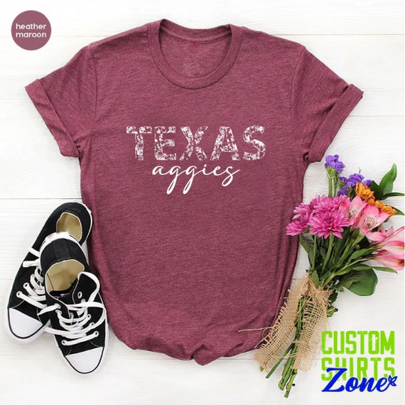 Texas Aggies Shirt, Howdy Shirt for Women, Collage Student Shirt, Football Shirt, Texas Aggies Mom Outfit, Texas Graphic Tee, Aggies Gift