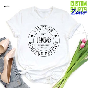 Vintage Birthday Shirt, 1966 Birthday T-shirt, Birthday Gift for Men and Women, 60th Birthday Shirt, 60th Birthday Gift, Birthday Party Tee image 5