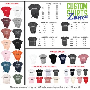 a poster showing the sizes of t - shirts