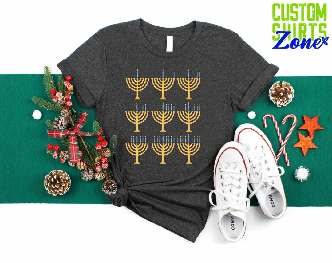 Jewish Menorah Shirt,holiday Hanukkah Shirt,chanukah Jewish Holiday