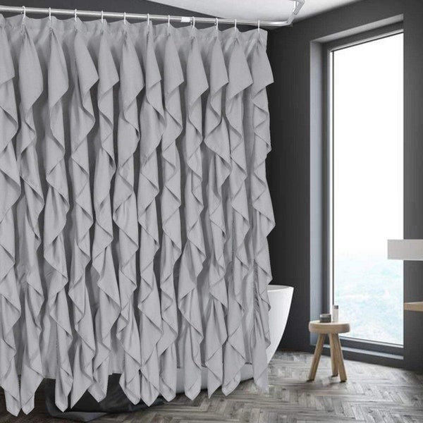 Ruffle Shower Curtain Etsy