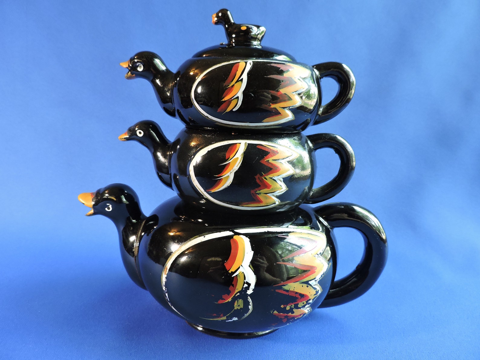 Vintage 50's Japanese Stacking Ducks Teapot Sugar & Etsy