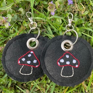 keychain felt mushroom fly agaric