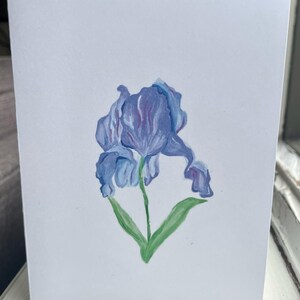 Blue flowers stationary cards