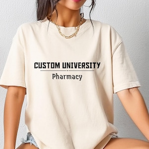 Personalized University and College Program Shirt, Graduation Gift, University Spirit Wear, University  Custom Text Shirt, Custom School Tee
