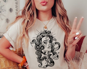 Medusa Snake Face, Goddess Medusa shirt, Halloween Shirt, Greek Mythology Shirt,Mythology Shirt,Witchy Woman shirt, Powerful Women